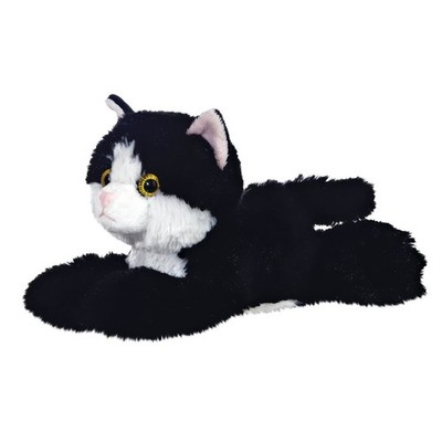 Aurora Plüschtier Mini Flopsie Katze Maynard black white  20,5 cm