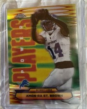 2025 Topps Chrome Football NFL Amon-Ra St Brown Power Players Refractor #PP-26