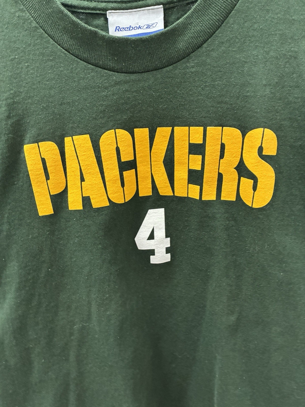 Vintage Reebok Green Bay Packers Football Jersey Shirt Youth Size Medium Favre thumbnail 3