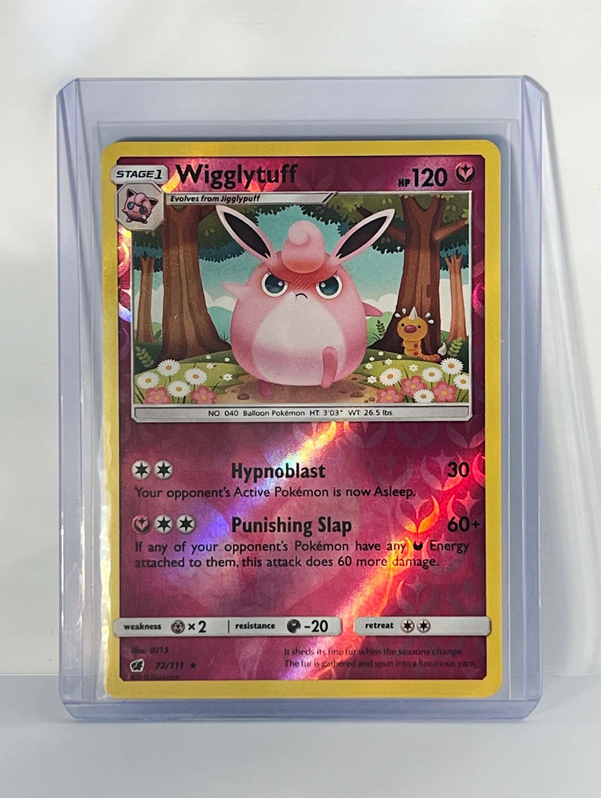Nintendo Wigglytuff 72/111 Crimson Invasion (SM04) Reverse Holo