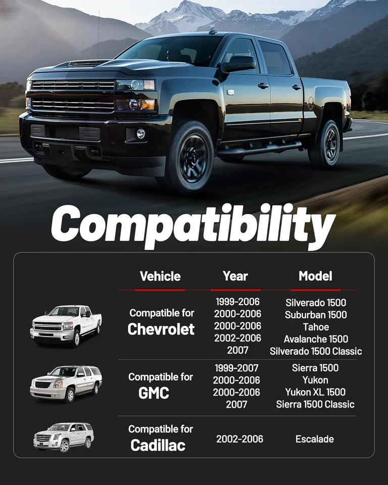 Kit elevador nivelador delantero negro de 3" altura de bloque para Chevrolet Tahoe 2000 5,7 L Foto 3 de 4