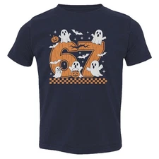Six Seven 6 7 Meme - 67 Boo Ghosts Halloween Funny Toddler T-Shirt