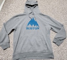 BURTON Durable Goods Gray Snowboarding Mountain Hoodie Sweatshirt M