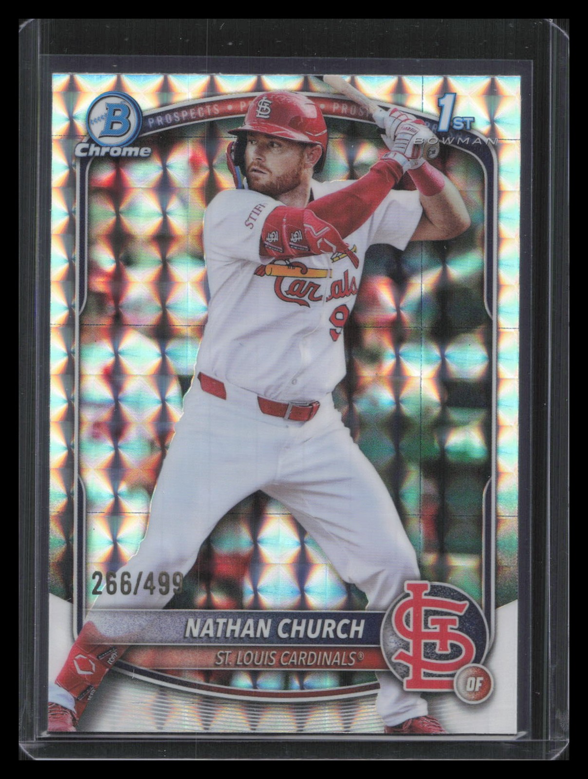 2025 Bowman Chrome #BCP-192 Nathan Church Prospects Geometric #/499