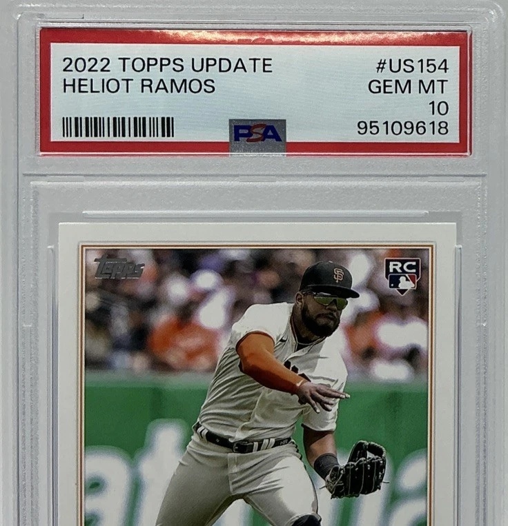 Heliot Ramos Rookie PSA 10 -2022 Topps ‘Fielding In White Jersey’ -Giants Phenom - Image 2 of 4
