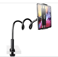 Tablet, Kindle or Phone Holder, Gooseneck with Clamp, 4.7''-11'' Devices
