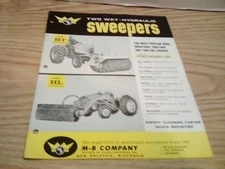 MB Company Two-Way Hydraulic Sweepers Tractor Brochure.