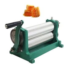 1000Pcs/h Manual Honeycomb Wax Roller Embossing Machine Stainless 5.4mm for Bee