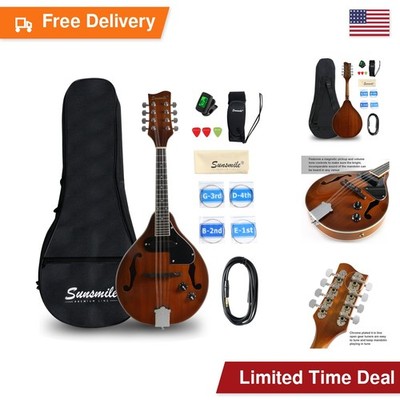 Sunsmile A-Style 8 String Acoustic-Electric Mandolin Vintage Gloss Brown SMF