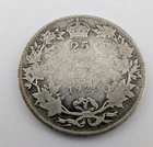 1920 Canada 25 Cents SILVER Coin KING GEORGE V ! SILVER!