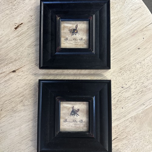 Bumble Bees ๐ Kathryn Clark Signed by artist. Frames are 9โ x 9โ