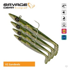 Esche Savage Gear Sandeel V2 - Bass Wrasse Merluzzo Pollock Pesca Mare