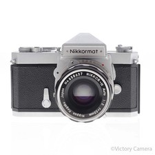 Nikon Nikkormat FT Chrome 35mm Camera w/ 50mm f2 Lens C EXC