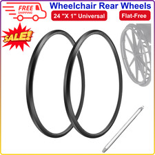 1 Pair Wheelchair Rear Wheel Replacement Tire Wheelchair Tire 24 X 1 Unive
