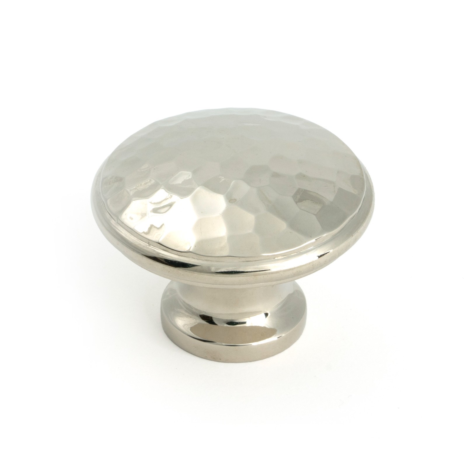 From The Anvil 51291 Polished Nickel Hammered Cabinet Knob - Large