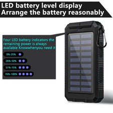 2026 Super 1000000mAh USB Portable Charger Solar Power Bank For Cell Phone