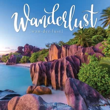 Willow Creek Press,  Wanderlust 2026 Mini Wall Calendar, 7'' X 7'', 18-Month Cal