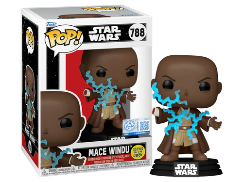Funko Pop! Vinyl: Star Wars Mace Windu GITD GameStop #788 With Protector