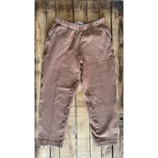 Everlane The Dream Pant Cocoa Brown Knit Tapered Leg Elastic Waist Cropped