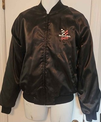 Vintage Darrell Waltrip Varsity Jacket Size M 38-40 Black Nascar American Made