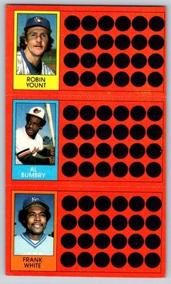 Robin Yount / Rick Cerone / Toby Harrah 1981 Topps Scratch-Offs 10 / 28 / 46