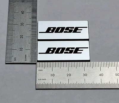 Bose Speaker Badge Logo Emblem Brushed Silver With Self Stick Adhesive 