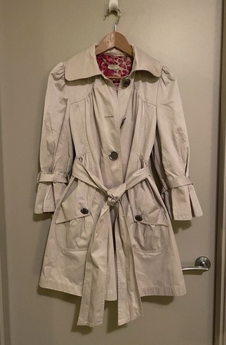Alannah Hill I’m In Turmoil Coat Beige With Belt & Fully Lined Size 12 - Picture 3 of 11
