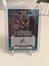 2025 Prizm Draft Picks Sensational Signatures Jordan Travis #SS-JDT Green Prizm 