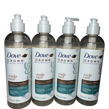 4x Dove Crown Collection Scalp Care Shampoo 11.5oz Aloe Squalane Curly Hair NEW