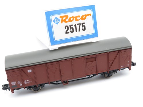 353N - Roco N 25175 - ged. Güterwagen braun der DB / 9853-0 - top in OVP | Condition: Gebraucht