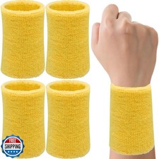 6 Inch Wrist Sweatbands Tennis Wrist Bands Absorbent Sweat Band for Men and W