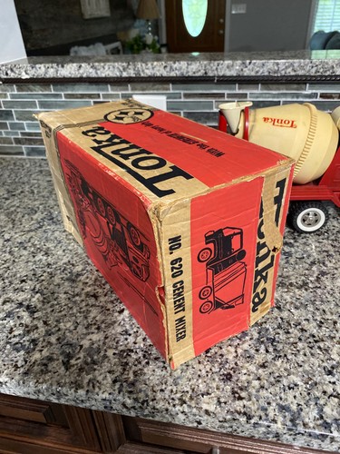 TONKA RED #620 CEMENT MIXER TRUCK STEEL TOY 1965 w/ original box - Picture 8 of 12