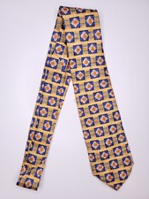 Robert Talbott Nordstrom Kids Formal Necktie 50"Lx3"W Gold/Blue Neck Tie