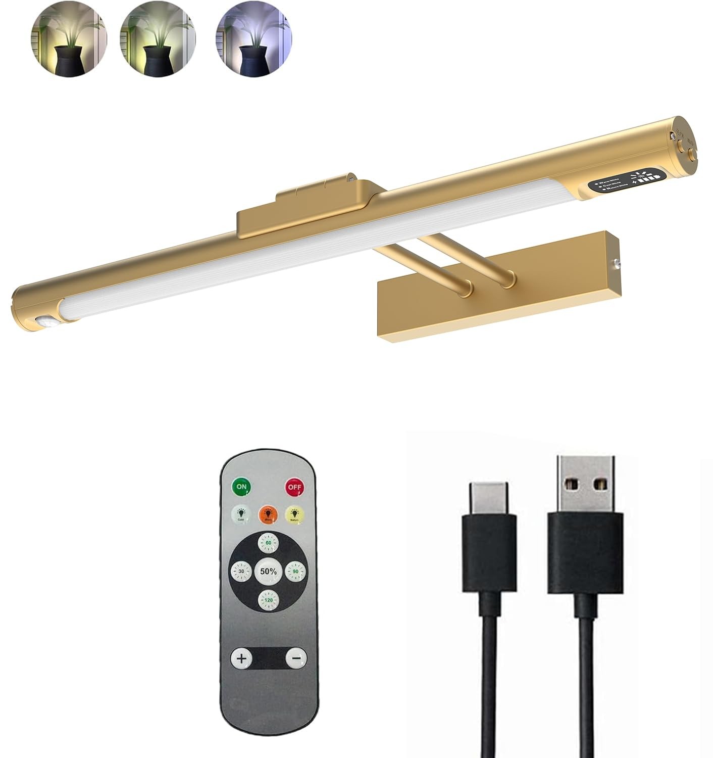 Applique murale intérieure sans fil noire LED pour tableau et fléchettes