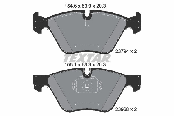Jeu de plaquettes de frein à disque pour berline BMW 2288875