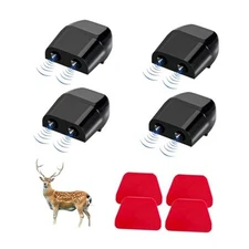 4PCS Car Deer Whistles, Automotive Deer Whistles Warning Device 4 PCS, Black