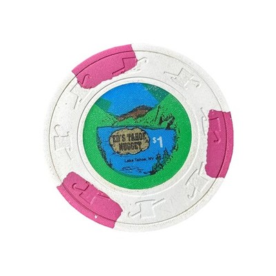 Ed's Tahoe Nugget Casino, Lake Tahoe -$1.00 casino Chip - 1991