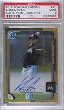 2015 Bowman Chrome Prospects Gold Refractor 29/50 Austin Dean PSA 9 Auto 4al