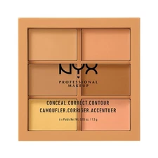 NYX Professional Makeup Conceal Correct Contour Palette, Medium, 6 colors
