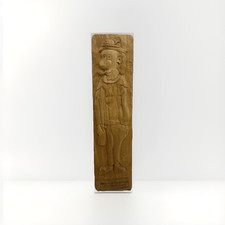 VTG Wand Holzrelief Volkskunst Mann | Handarbeit | 42 cm „Persönlichkeit zählt“