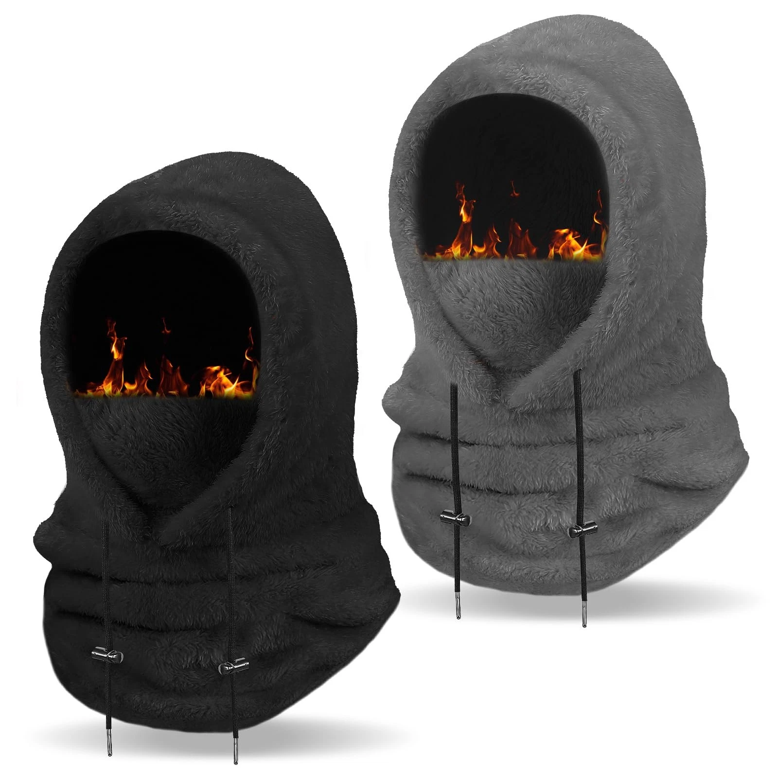 Balaclava Ski Mask Winter: 2 Pack Thermal Windproof Full Face Cover Fleece Li...