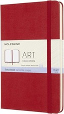 Moleskine Art Collection Sketchbook Plain Paper 11.5 x 18cm Scarlet Red