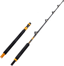 Bent Butt Fishing Rod 2-piece Saltwater Offshore Trolling Rod Big Game Roller Ro Bent Butt Fishing Rod 2-piece Saltwater Offshore Trolling Rod Big Game Roller Ro