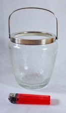 vintage WMF Pojemnik na kostki lodu Chłodnica do kostek lodu Wiadro do lodu Craquele' Szkło Wys.: 12 cm