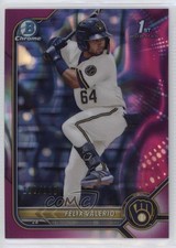 2022 Bowman Chrome Prospects Fuchsia Lava Refractor 109/199 Felix Valerio 6u5