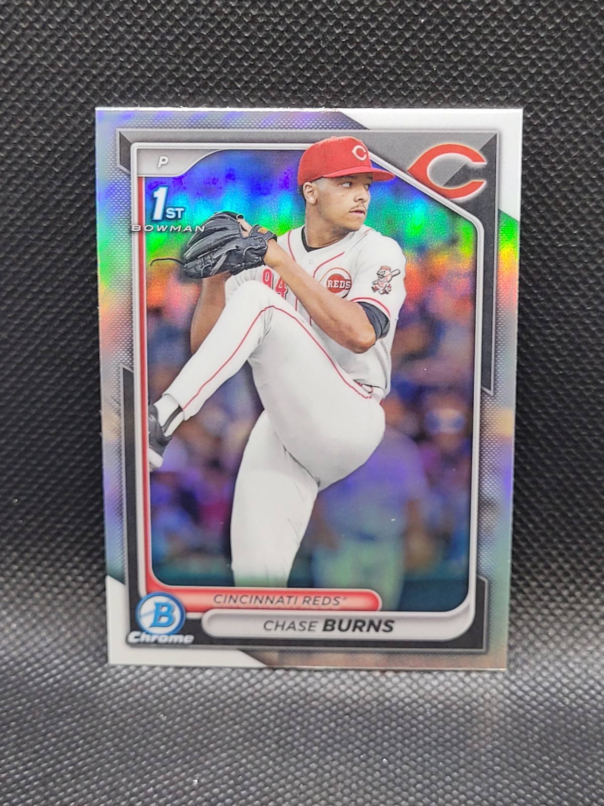 2024 Bowman Chrome Draft CHASE BURNS refractor - RC - 1st - Cincinnati Reds