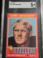 1971 Topps Terry Bradshaw PSA 5 RC Rookie Steelers HOF #156 Eye Appeal Centering