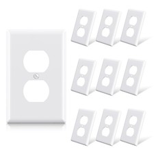 Duplex Receptacle Wall Plate, 1-Gang Mid Size Wall Outlet Covers, Unbreakable...
