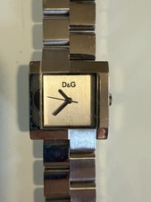 Dolce&Gabbana D&G TIME Square Stainless Steel Water-Resistant Silver Watch