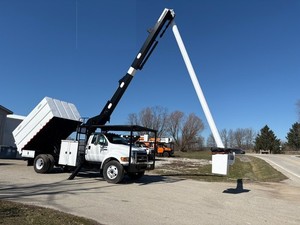 Under CDL 60' Forestry Bucket Truck Cummins ISB Manual Trans Chipper Dump Tree